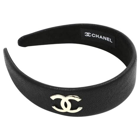 chanel vintage hair clip|Chanel padded headband.